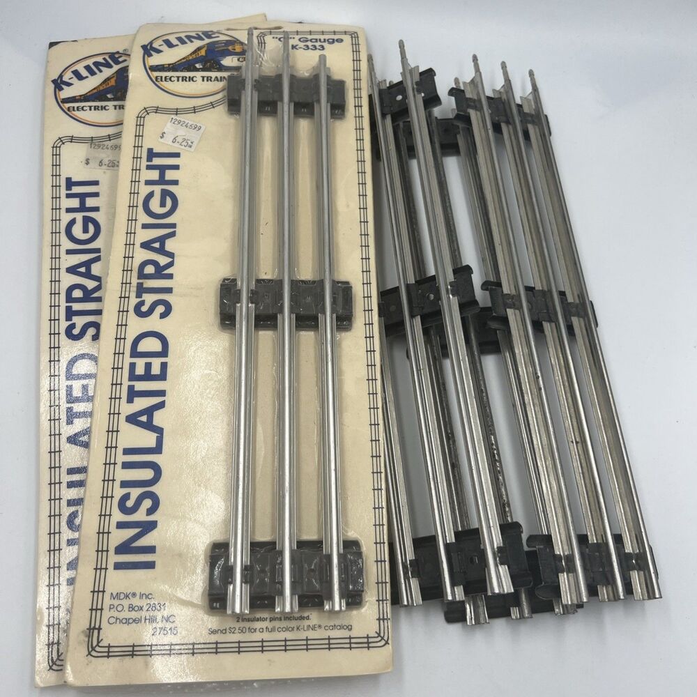 K-Line K-333 O Gauge Insulated Straight Track Section NEW NOS Electric Train Lot